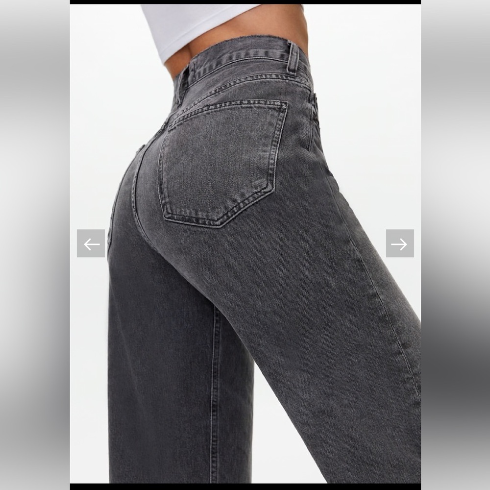 Agolde criss cross black high rise straight leg Jeans - Picture 6 of 6